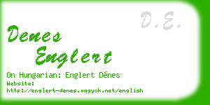 denes englert business card