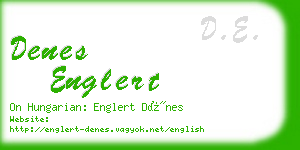 denes englert business card